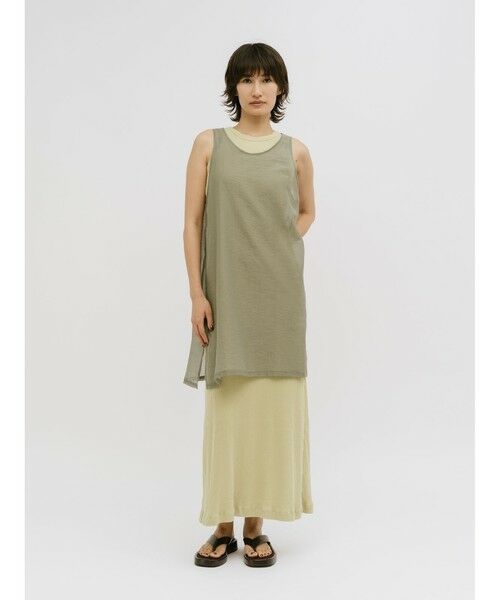 MIDIUMISOLID / ミディウミソリッド ロング・マキシ丈ワンピース | MIDIUMISOLID for Ladies パットリブワンピース | 詳細9