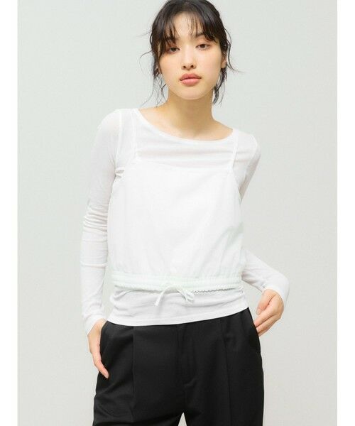 MIDIUMISOLID / ミディウミソリッド カットソー | MIDIUMISOLID for Ladies キャミソールトップスアンサンブル(オフホワイト(color11))