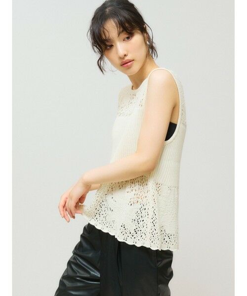 MIDIUMISOLID / ミディウミソリッド ベスト | MIDIUMISOLID for Ladies レースリブベスト | 詳細3