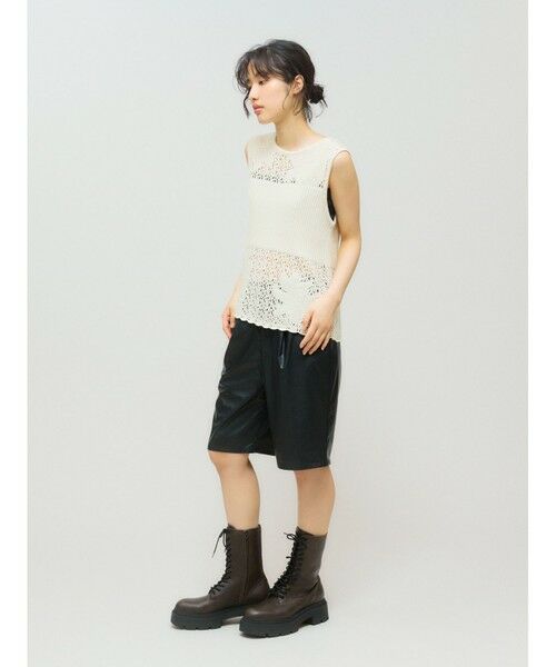 MIDIUMISOLID / ミディウミソリッド ベスト | MIDIUMISOLID for Ladies レースリブベスト | 詳細7