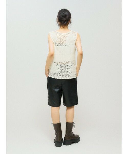 MIDIUMISOLID / ミディウミソリッド ベスト | MIDIUMISOLID for Ladies レースリブベスト | 詳細8