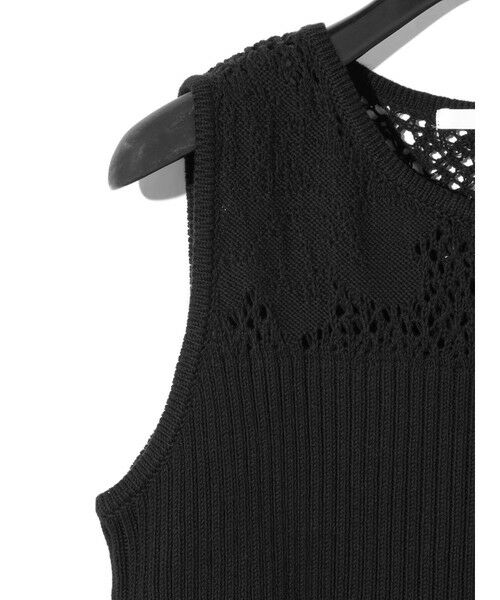 MIDIUMISOLID / ミディウミソリッド ベスト | MIDIUMISOLID for Ladies レースリブベスト | 詳細11