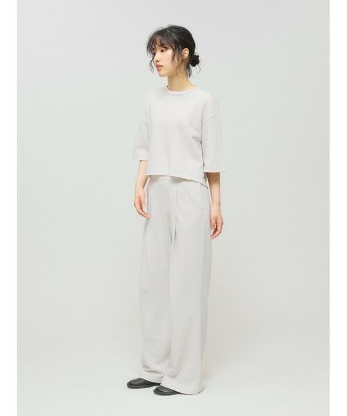 MIDIUMISOLID / ミディウミソリッド その他パンツ | MIDIUMISOLID for Ladies スウェットタックフレアパンツ | 詳細4