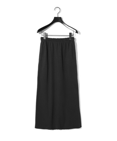 MIDIUMISOLID/ミディウミソリッド MIDIUMISOLID for Ladies スウェットフレアロングスカート ブラック(color99) FREE MIDIUMISOLID/ミディウミソリッド MIDIUMISOLID for Ladies スウェットフレアロングスカート ブラック(color99) FREE