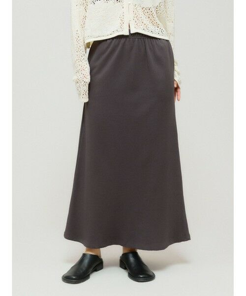 MIDIUMISOLID / ミディウミソリッド ミニ・ひざ丈スカート | MIDIUMISOLID for Ladies スウェットフレアロングスカート | 詳細6