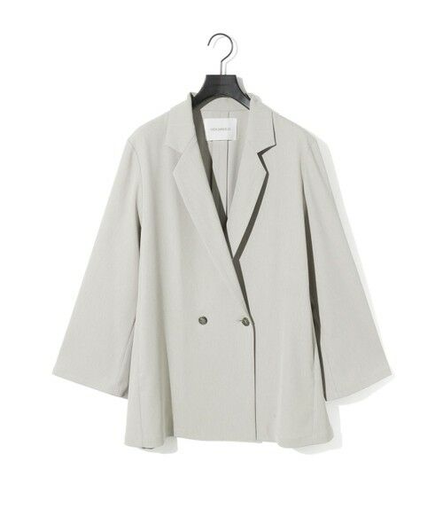 美品 MIDIUMISOLID ライトワイドジャケット テーラード ダブル MARcourt｜MIDIUMISOLID for Ladies ライトワイドジャケット