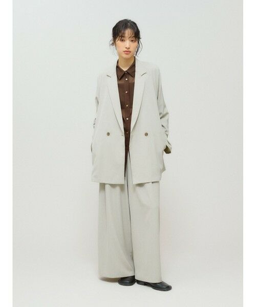 MIDIUMISOLID for Ladies ダブルブレストライトジャケット