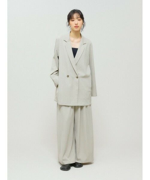 MIDIUMISOLID / ミディウミソリッド テーラードジャケット | MIDIUMISOLID for Ladies ダブルブレストライトジャケット | 詳細14