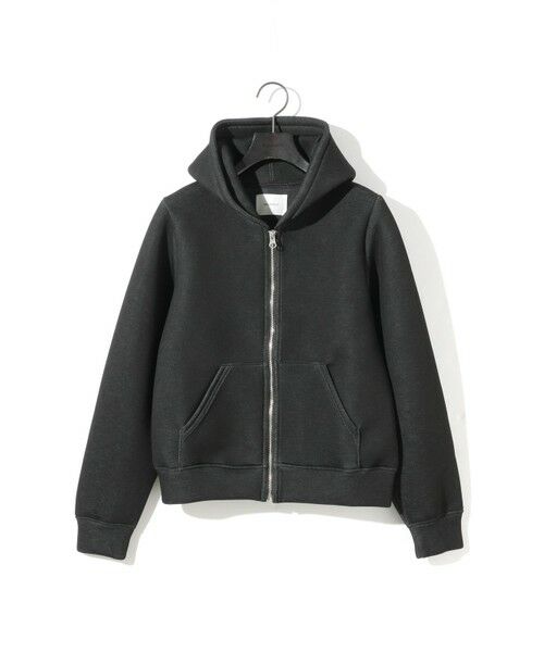MIDIUMISOLID / ミディウミソリッド カットソー | MIDIUMISOLID for Ladies シアーダブルニットジップパーカー | 詳細1