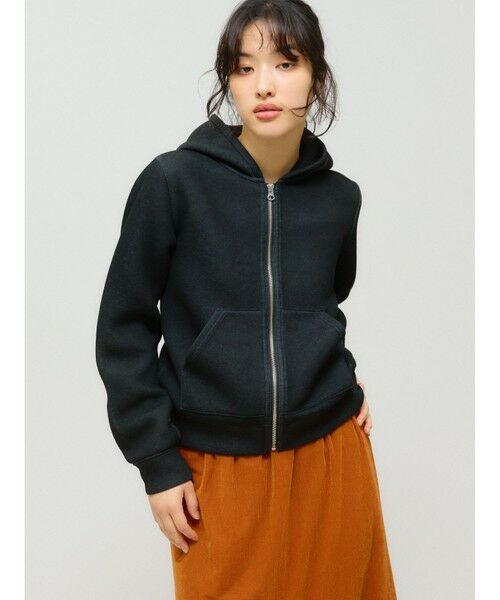 MIDIUMISOLID / ミディウミソリッド カットソー | MIDIUMISOLID for Ladies シアーダブルニットジップパーカー | 詳細3