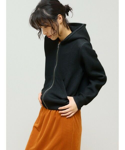MIDIUMISOLID / ミディウミソリッド カットソー | MIDIUMISOLID for Ladies シアーダブルニットジップパーカー | 詳細4