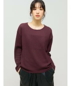 MIDIUMISOLID / ミディウミソリッド カットソー | MIDIUMISOLID for Ladies シアーワッフルプルオーバー