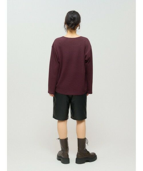 MIDIUMISOLID / ミディウミソリッド カットソー | MIDIUMISOLID for Ladies シアーワッフルプルオーバー | 詳細9