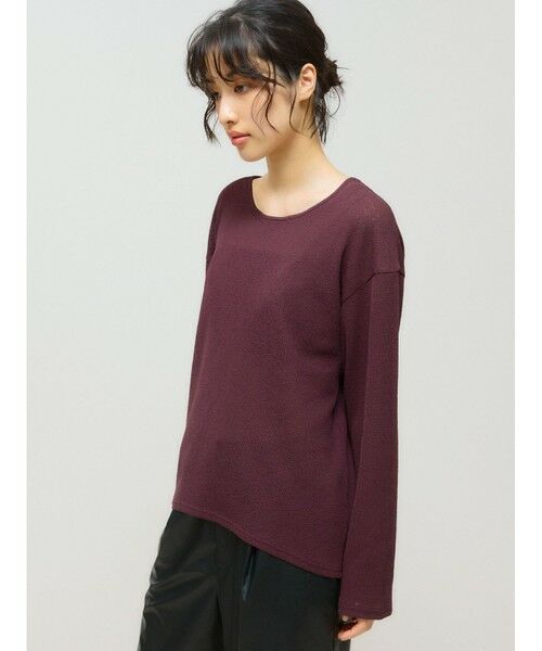 MIDIUMISOLID / ミディウミソリッド カットソー | MIDIUMISOLID for Ladies シアーワッフルプルオーバー | 詳細3