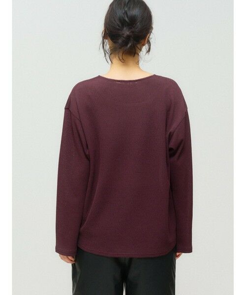 MIDIUMISOLID / ミディウミソリッド カットソー | MIDIUMISOLID for Ladies シアーワッフルプルオーバー | 詳細5