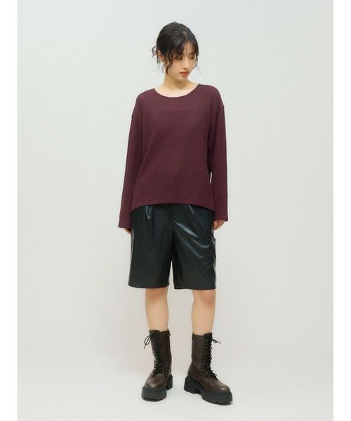 MIDIUMISOLID / ミディウミソリッド カットソー | MIDIUMISOLID for Ladies シアーワッフルプルオーバー | 詳細6