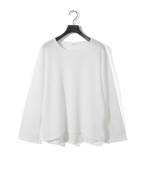 MIDIUMISOLID/ミディウミソリッド MIDIUMISOLID for Ladies シアーワッフルプルオーバー オフホワイト(color11) FREE MIDIUMISOLID/ミディウミソリッド MIDIUMISOLID for Ladies シアーワッフルプルオーバー オフホワイト(color11) FREE