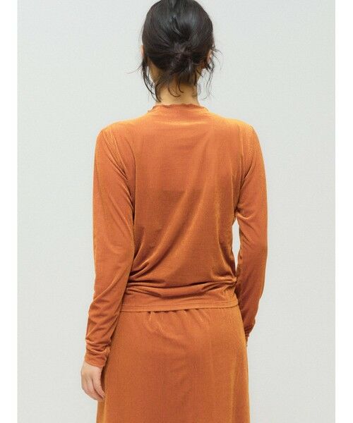 MIDIUMISOLID / ミディウミソリッド カットソー | MIDIUMISOLID for Ladies シアーベロアリブトップス | 詳細5