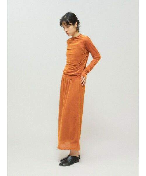 MIDIUMISOLID / ミディウミソリッド カットソー | MIDIUMISOLID for Ladies シアーベロアリブトップス | 詳細7