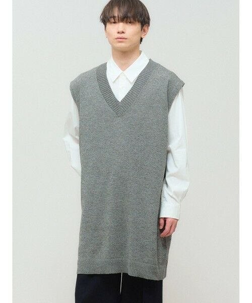 MIDIUMISOLID / ミディウミソリッド ベスト | MIDIUMISOLID 和紙ウールビッグベスト | 詳細13