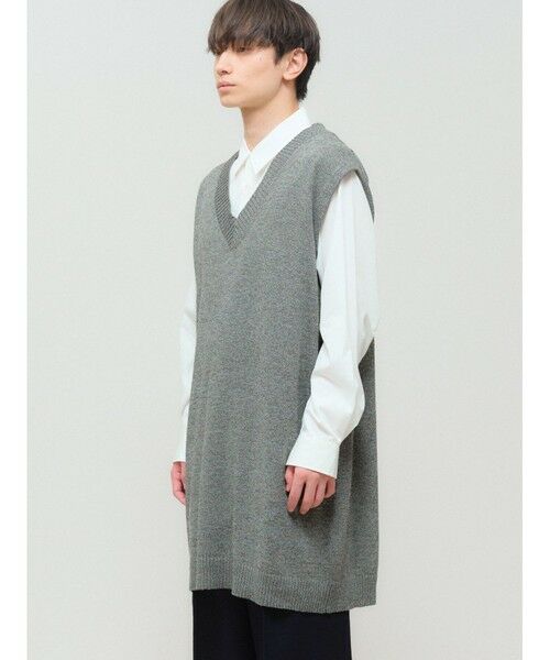 MIDIUMISOLID / ミディウミソリッド ベスト | MIDIUMISOLID 和紙ウールビッグベスト | 詳細14