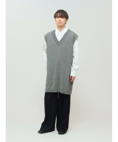 MIDIUMISOLID / ミディウミソリッド ベスト | MIDIUMISOLID 和紙ウールビッグベスト | 詳細17