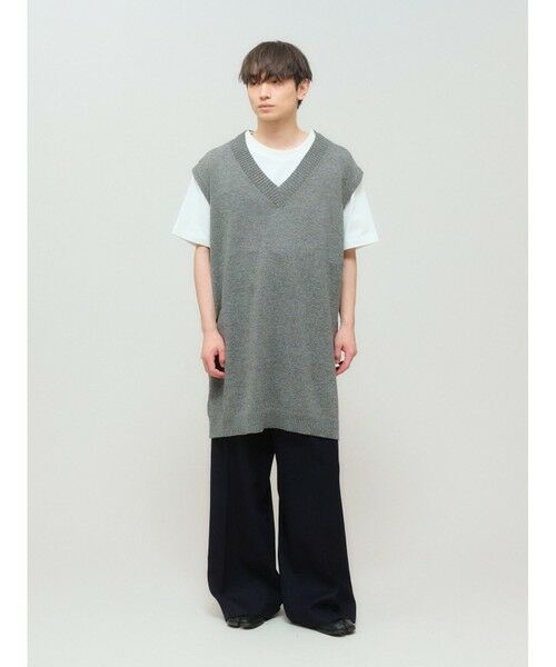 MIDIUMISOLID / ミディウミソリッド ベスト | MIDIUMISOLID 和紙ウールビッグベスト | 詳細20