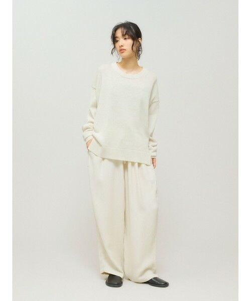 MIDIUMISOLID / ミディウミソリッド ニット・セーター | MIDIUMISOLID 和紙ウールプルオーバー | 詳細5