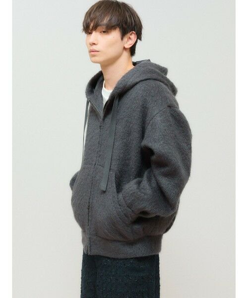 MIDIUMISOLID / ミディウミソリッド その他アウター | MIDIUMISOLID Men’s シャギージップアップパーカー | 詳細4