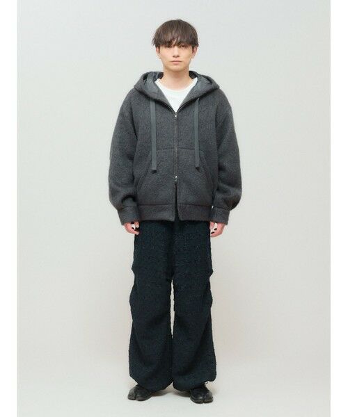 MIDIUMISOLID / ミディウミソリッド その他アウター | MIDIUMISOLID Men’s シャギージップアップパーカー | 詳細7