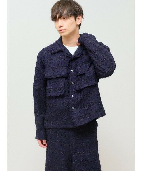 MIDIUMISOLID / ミディウミソリッド その他アウター | MIDIUMISOLID Men’s ブライトツイードブルゾン | 詳細1