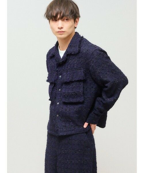 MIDIUMISOLID / ミディウミソリッド その他アウター | MIDIUMISOLID Men’s ブライトツイードブルゾン | 詳細2