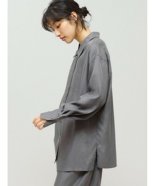 MIDIUMISOLID / ミディウミソリッド シャツ・ブラウス | MIDIUMISOLID for Ladies リラックスキュプラシャツ | 詳細6