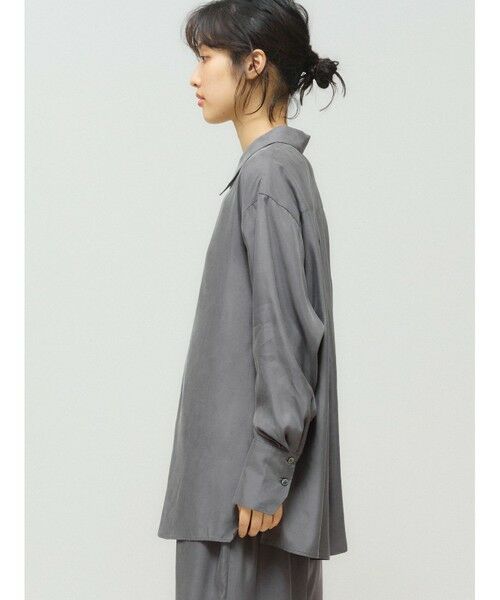 MIDIUMISOLID / ミディウミソリッド シャツ・ブラウス | MIDIUMISOLID for Ladies リラックスキュプラシャツ | 詳細7