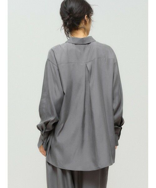 MIDIUMISOLID / ミディウミソリッド シャツ・ブラウス | MIDIUMISOLID for Ladies リラックスキュプラシャツ | 詳細8