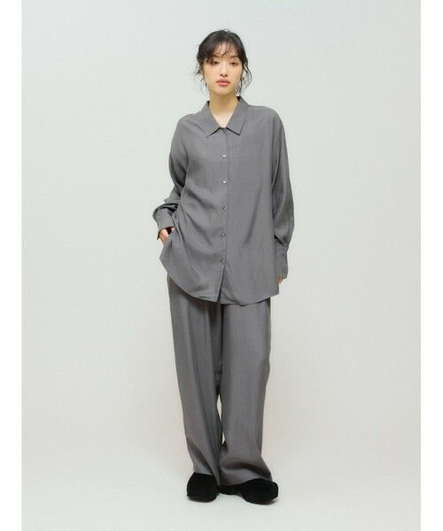 MIDIUMISOLID / ミディウミソリッド シャツ・ブラウス | MIDIUMISOLID for Ladies リラックスキュプラシャツ | 詳細9