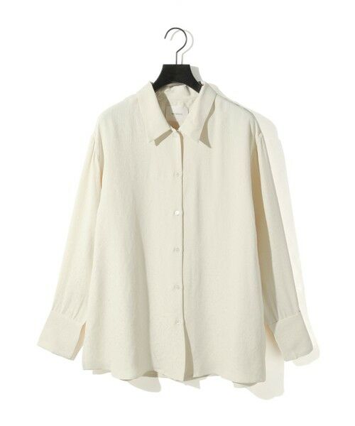 MIDIUMISOLID / ミディウミソリッド シャツ・ブラウス | MIDIUMISOLID for Ladies リラックスジャカードシャツ | 詳細1