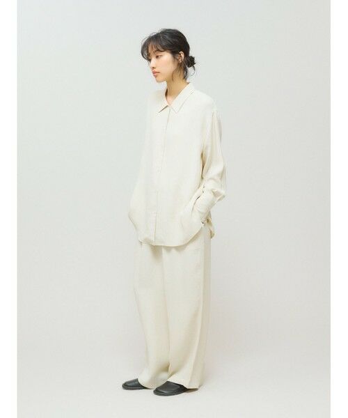 MIDIUMISOLID / ミディウミソリッド シャツ・ブラウス | MIDIUMISOLID for Ladies リラックスジャカードシャツ | 詳細9