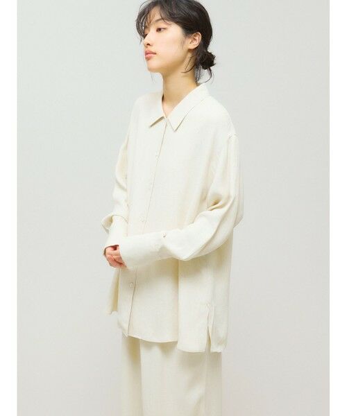 MIDIUMISOLID / ミディウミソリッド シャツ・ブラウス | MIDIUMISOLID for Ladies リラックスジャカードシャツ | 詳細3