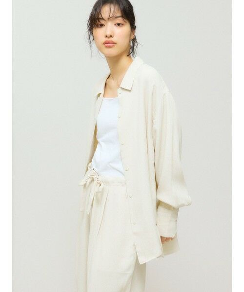 MIDIUMISOLID / ミディウミソリッド シャツ・ブラウス | MIDIUMISOLID for Ladies リラックスジャカードシャツ | 詳細6