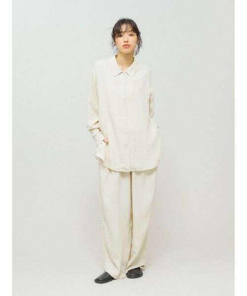 MIDIUMISOLID / ミディウミソリッド シャツ・ブラウス | MIDIUMISOLID for Ladies リラックスジャカードシャツ | 詳細8