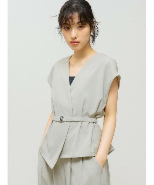 MIDIUMISOLID / ミディウミソリッド ベスト | MIDIUMISOLID for Ladies ノーカラージレ | 詳細13