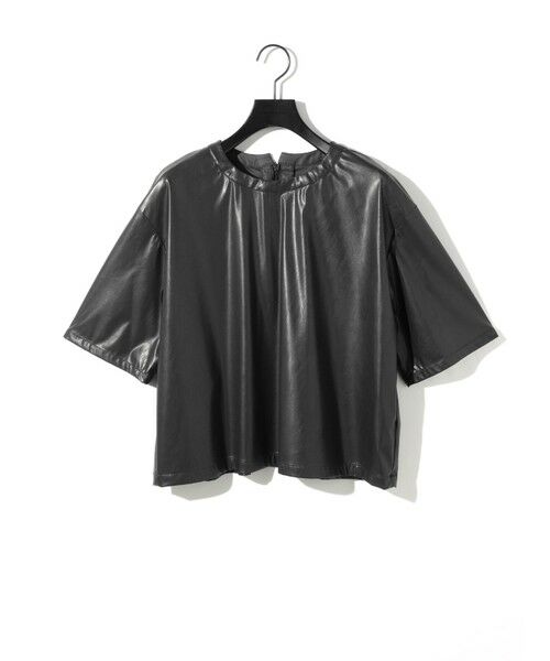 MIDIUMISOLID / ミディウミソリッド カットソー | MIDIUMISOLID for Ladies シンセティックレザートップス | 詳細2