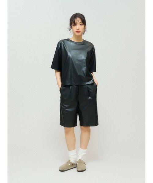 MIDIUMISOLID / ミディウミソリッド カットソー | MIDIUMISOLID for Ladies シンセティックレザートップス | 詳細11