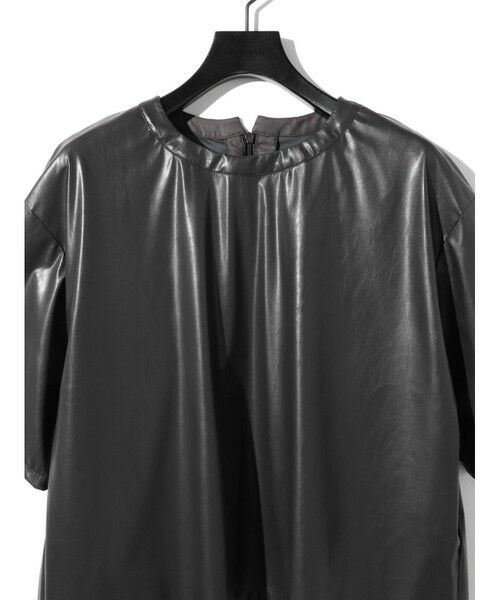 MIDIUMISOLID / ミディウミソリッド カットソー | MIDIUMISOLID for Ladies シンセティックレザートップス | 詳細12