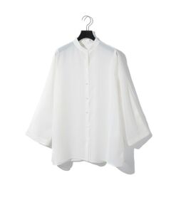 MIDIUMISOLID / ミディウミソリッド シャツ・ブラウス | MIDIUMISOLID for Ladies フレアスリーブシアーシャツ