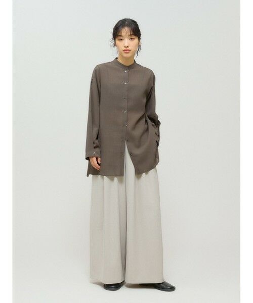 MIDIUMISOLID / ミディウミソリッド シャツ・ブラウス | MIDIUMISOLID for Ladies フレアスリーブシアーシャツ | 詳細7