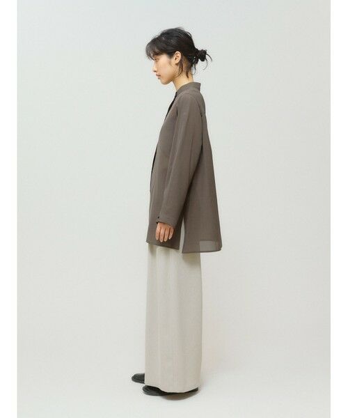 MIDIUMISOLID / ミディウミソリッド シャツ・ブラウス | MIDIUMISOLID for Ladies フレアスリーブシアーシャツ | 詳細8