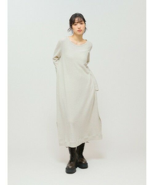 MIDIUMISOLID / ミディウミソリッド ロング・マキシ丈ワンピース | MIDIUMISOLID for Ladies ワッフルワンピース | 詳細3