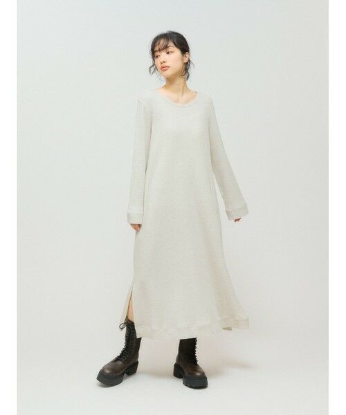 MIDIUMISOLID / ミディウミソリッド ロング・マキシ丈ワンピース | MIDIUMISOLID for Ladies ワッフルワンピース | 詳細4